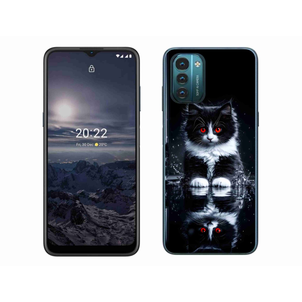 Zselés borítás mmCase a Nokia G11/G21 készülékhez - fekete-fehér cica