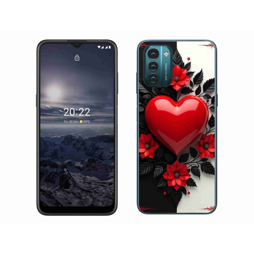 Zselés borítás mmCase a Nokia G11/G21 készülékhez - piros szív