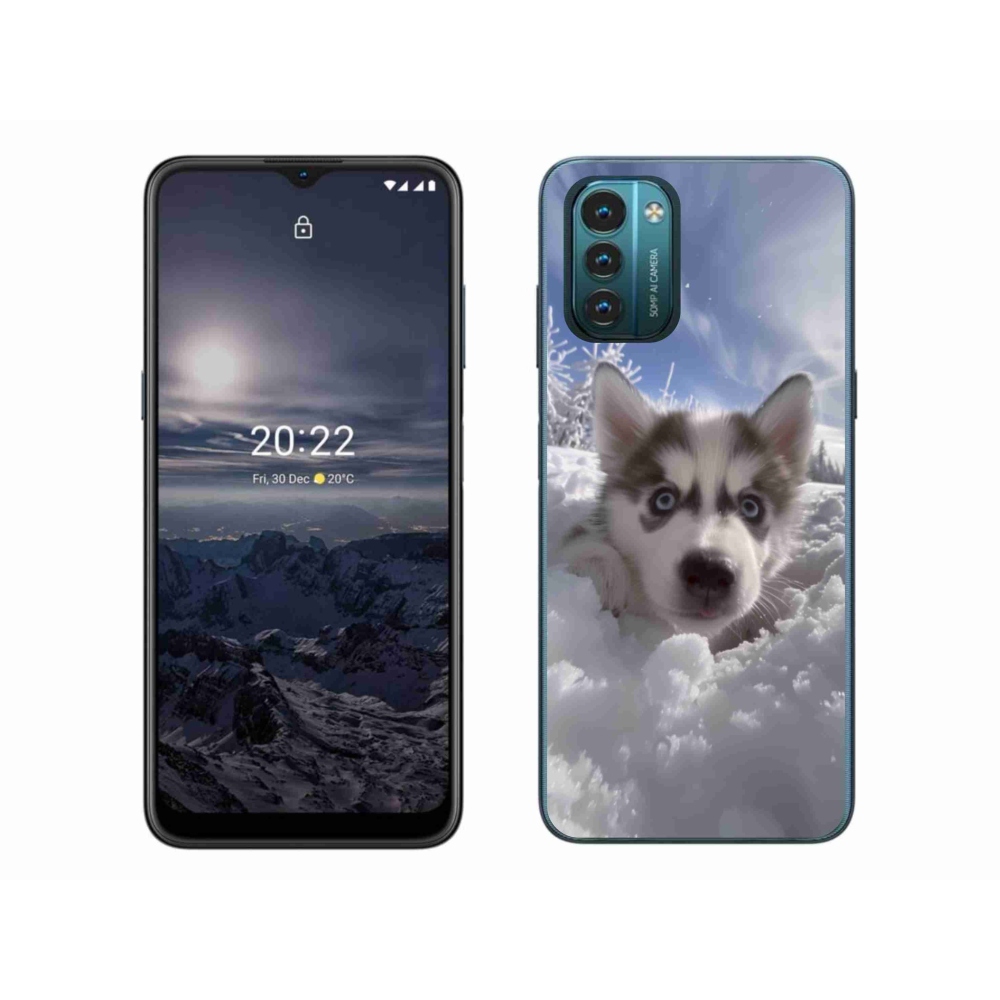 Zselés borítás mmCase a Nokia G11/G21 készülékhez - husky a hóban