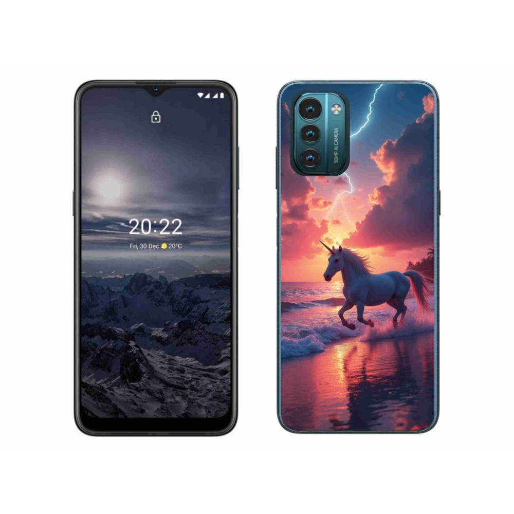 Zselés borítás mmCase a Nokia G11/G21 készülékhez - egyszarvú a tengerparton