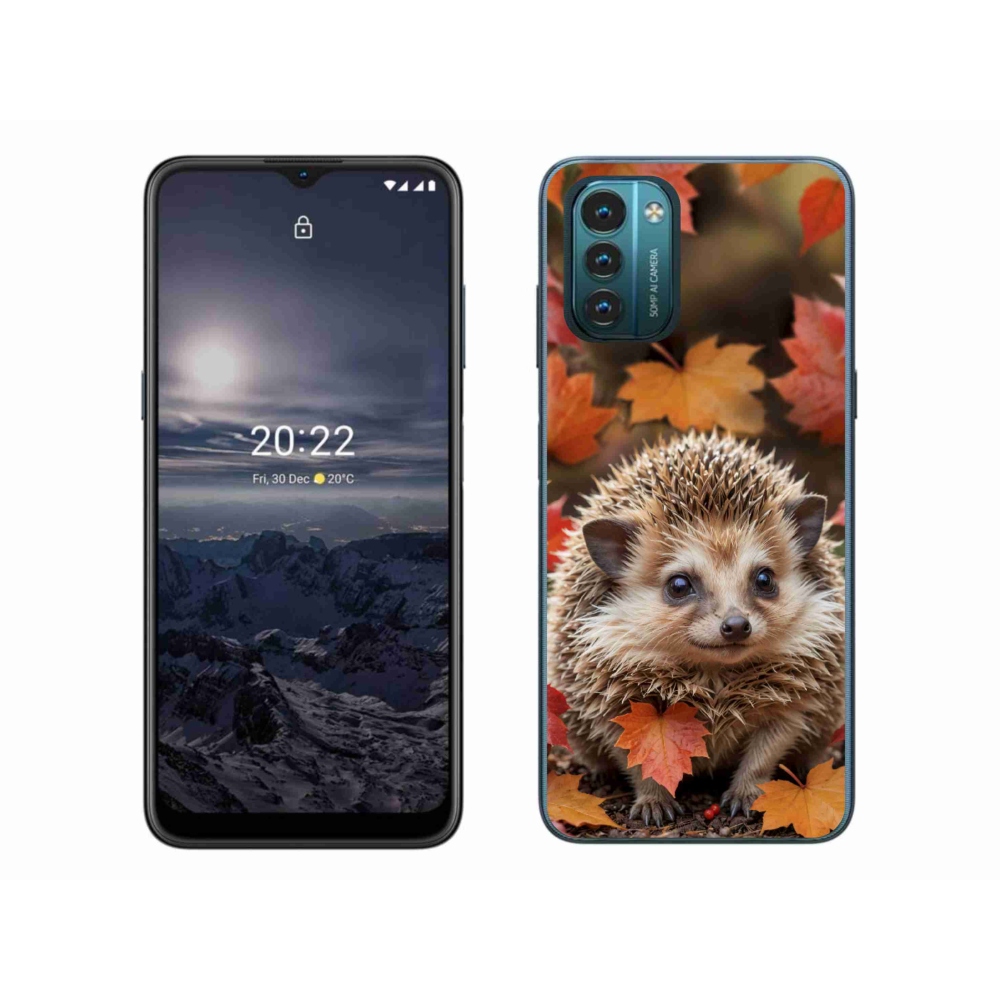 mmCase gélhuzat a Nokia G11/G21-hez – sündisznó a levelek között