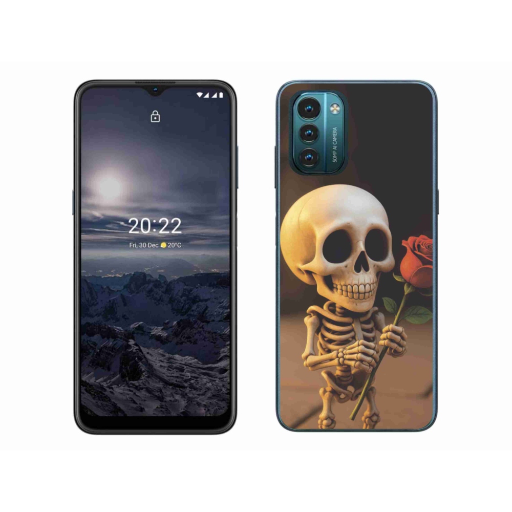 Gél borítás mmCase a Nokia G11/G21 készülékhez - csontváz rózsával