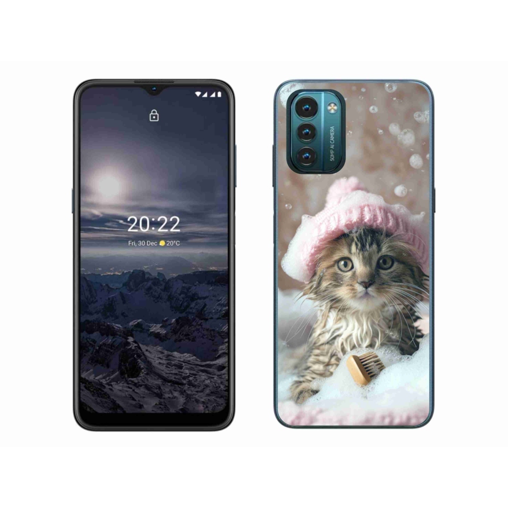 Zselés borítás mmCase a Nokia G11/G21 készülékhez - cica és fürdés