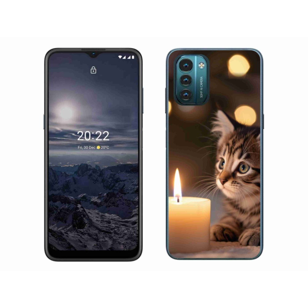Zselés borítás mmCase a Nokia G11/G21 készülékhez - cica és gyertya