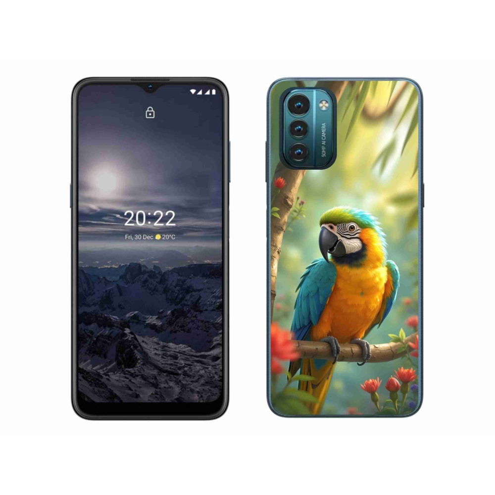 mmCase gélhuzat a Nokia G11/G21-hez – kék-sárga ara papagáj