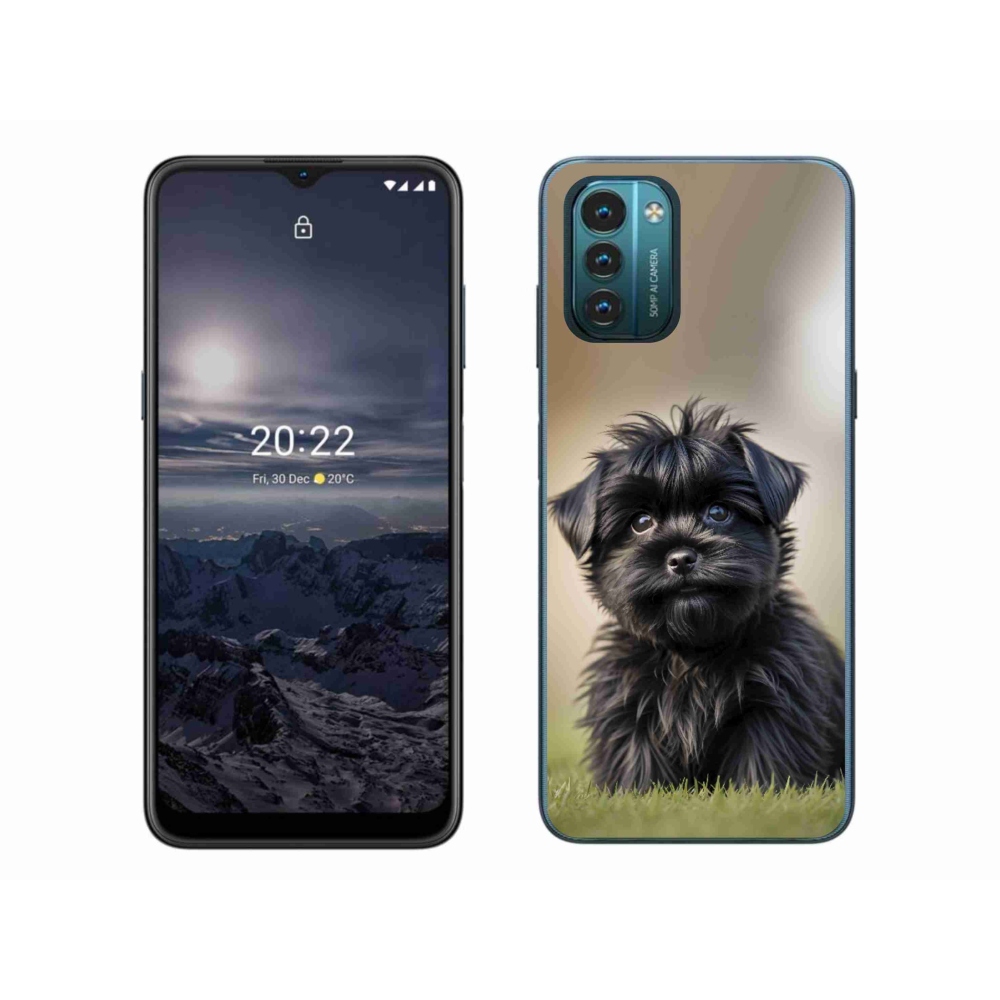 mmCase gél tok a Nokia G11/G21-hez – aranyos fekete kutyus
