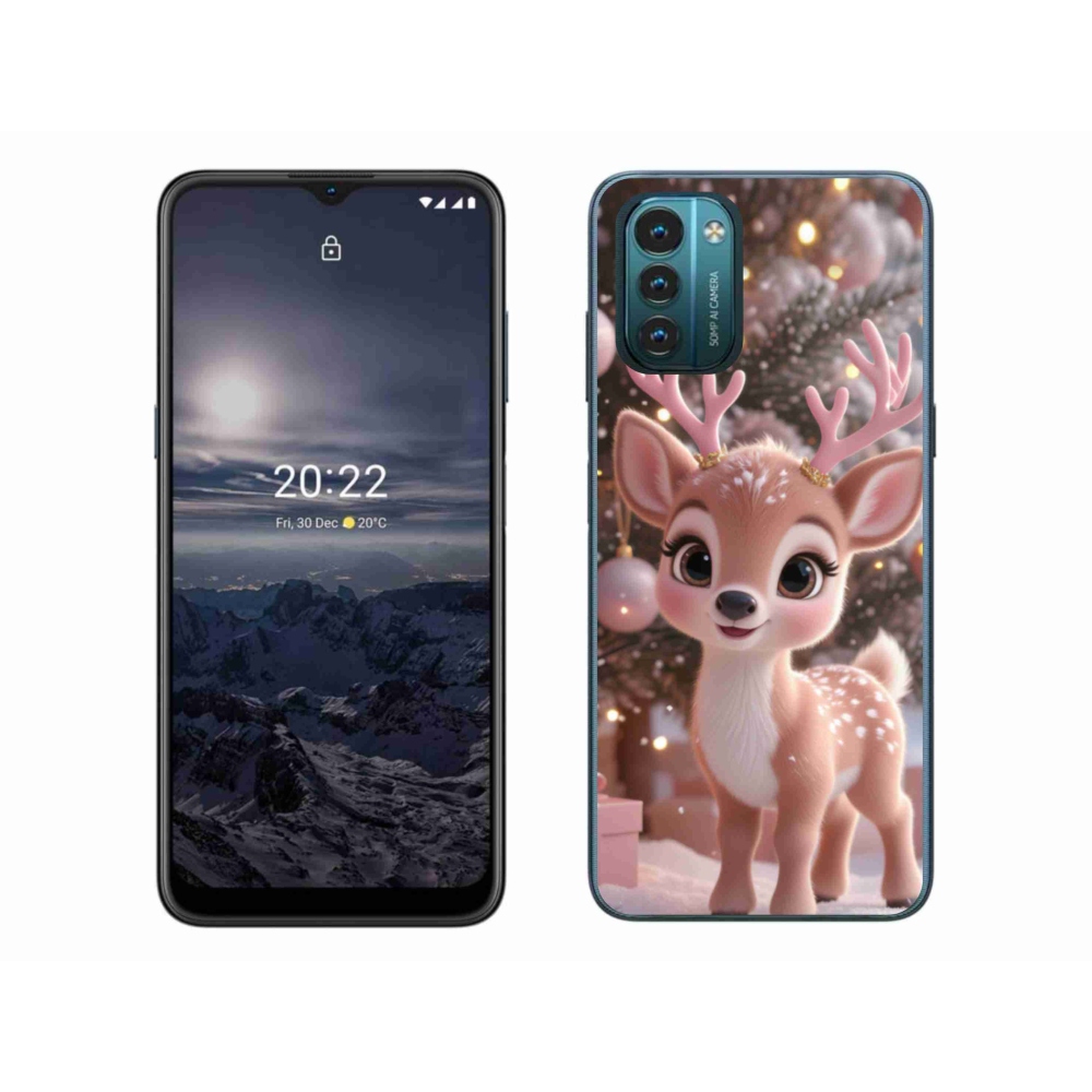 Zselés borítás mmCase a Nokia G11/G21 készülékhez - aranyos rénszarvas