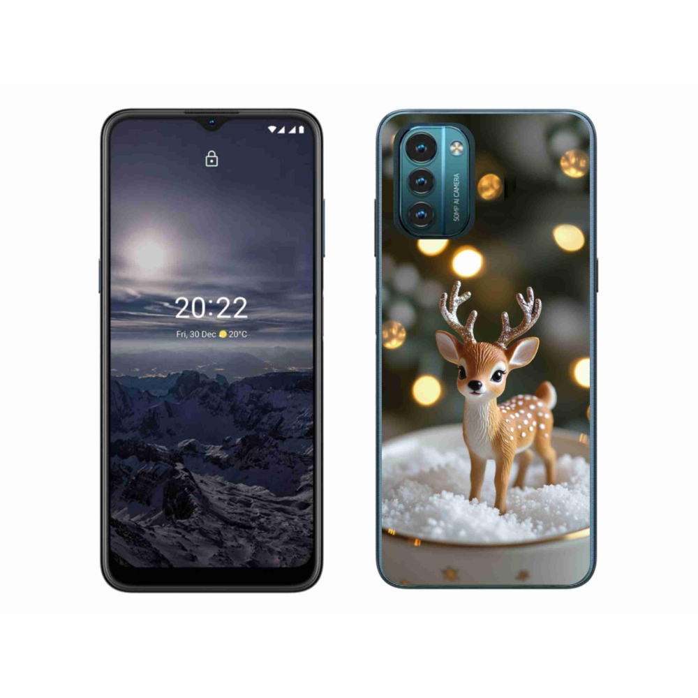 mmCase gél tok a Nokia G11/G21-hez – aranyos karácsonyi szarvas