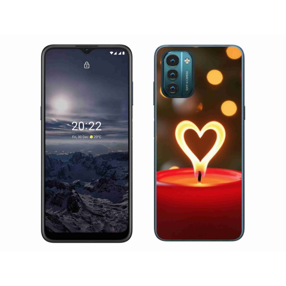 Zselés borítás mmCase a Nokia G11/G21 készülékhez - lángoló szíve