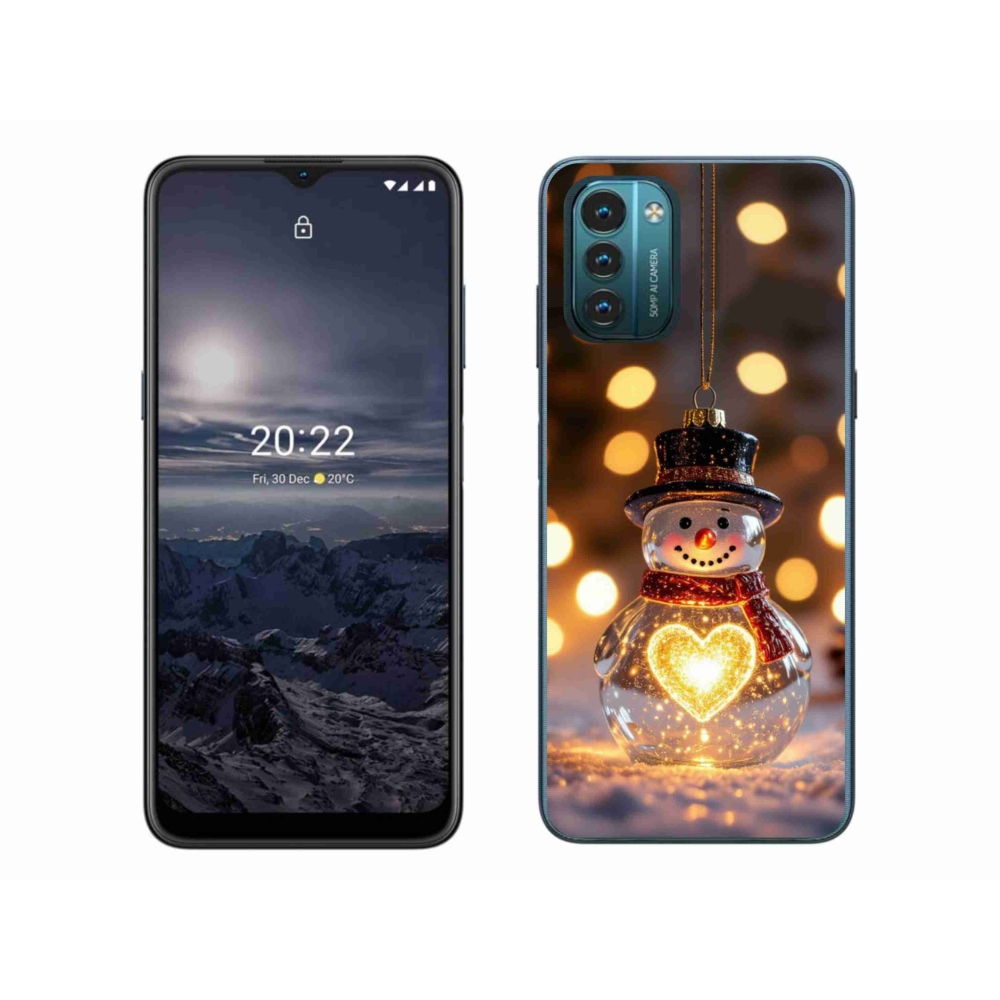 mmCase gél tok a Nokia G11/G21-hez – világító karácsonyi hóember