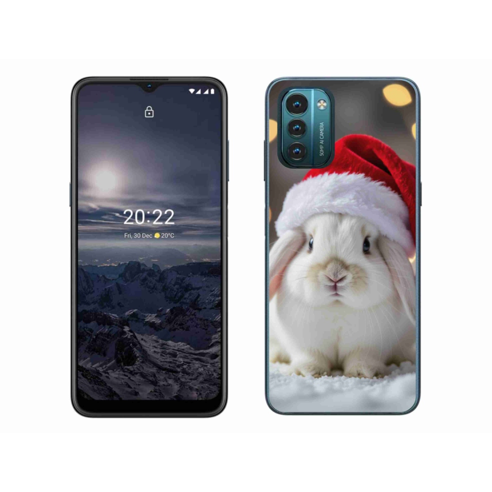 Zselés borítás mmCase a Nokia G11/G21 készülékhez - karácsonyi nyuszi