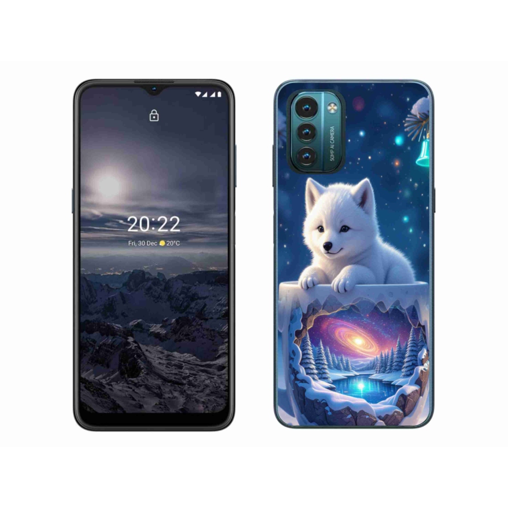 Zselés borítás mmCase a Nokia G11/G21 készülékhez - Karácsonyi kölyökkutyakölyök
