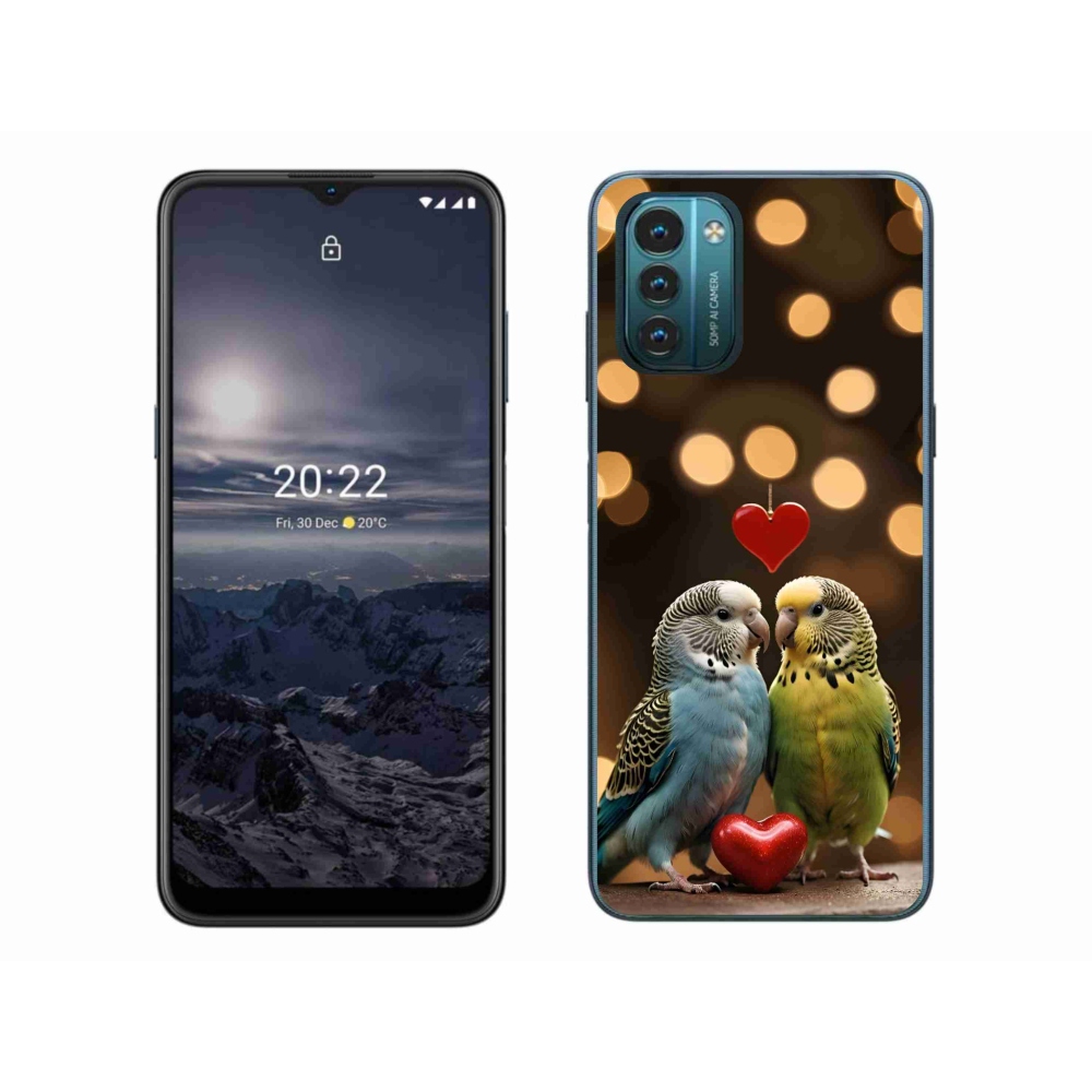 mmCase gél tok a Nokia G11/G21-hez – szerelmes papagájok