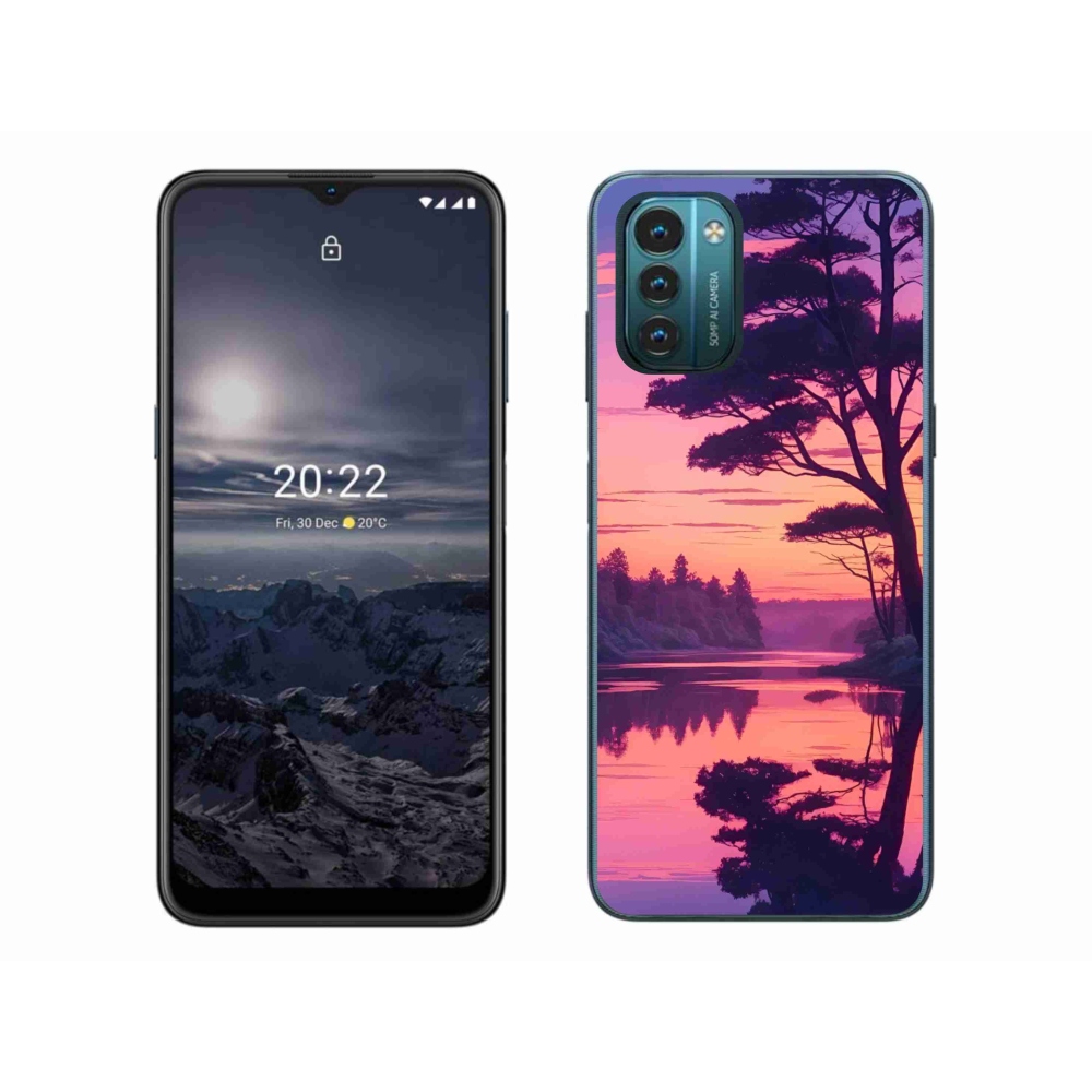 Zselés borítás mmCase a Nokia G11/G21 készülékhez - naplemente a tó felett