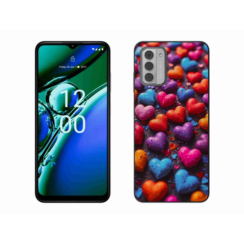 Zselés borítás mmCase a Nokia G42 készülékhez - színes szív