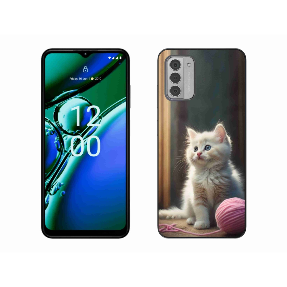 Zselés borítás mmCase a Nokia G42 készülékhez - fehér cica 2