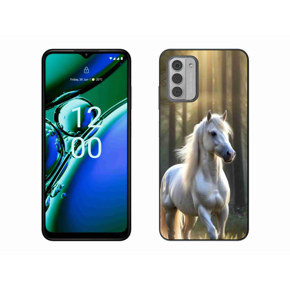 Zselés tok mmCase a Nokia G42 készülékhez - fehér ló 3