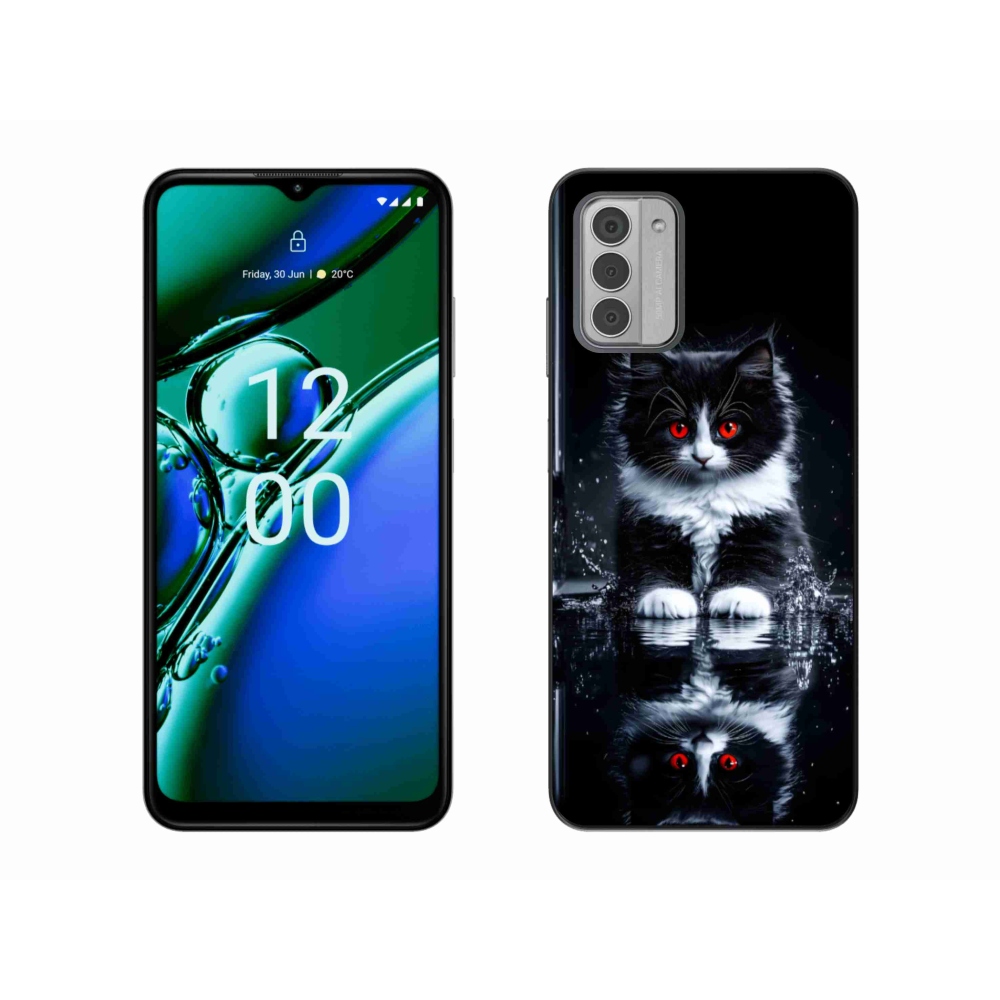 Zselés borítás mmCase a Nokia G42 készülékhez - fekete-fehér cica