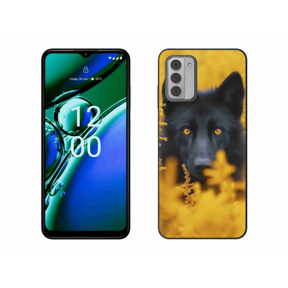 Zselés tok mmCase a Nokia G42 készülékhez - fekete farkas 2