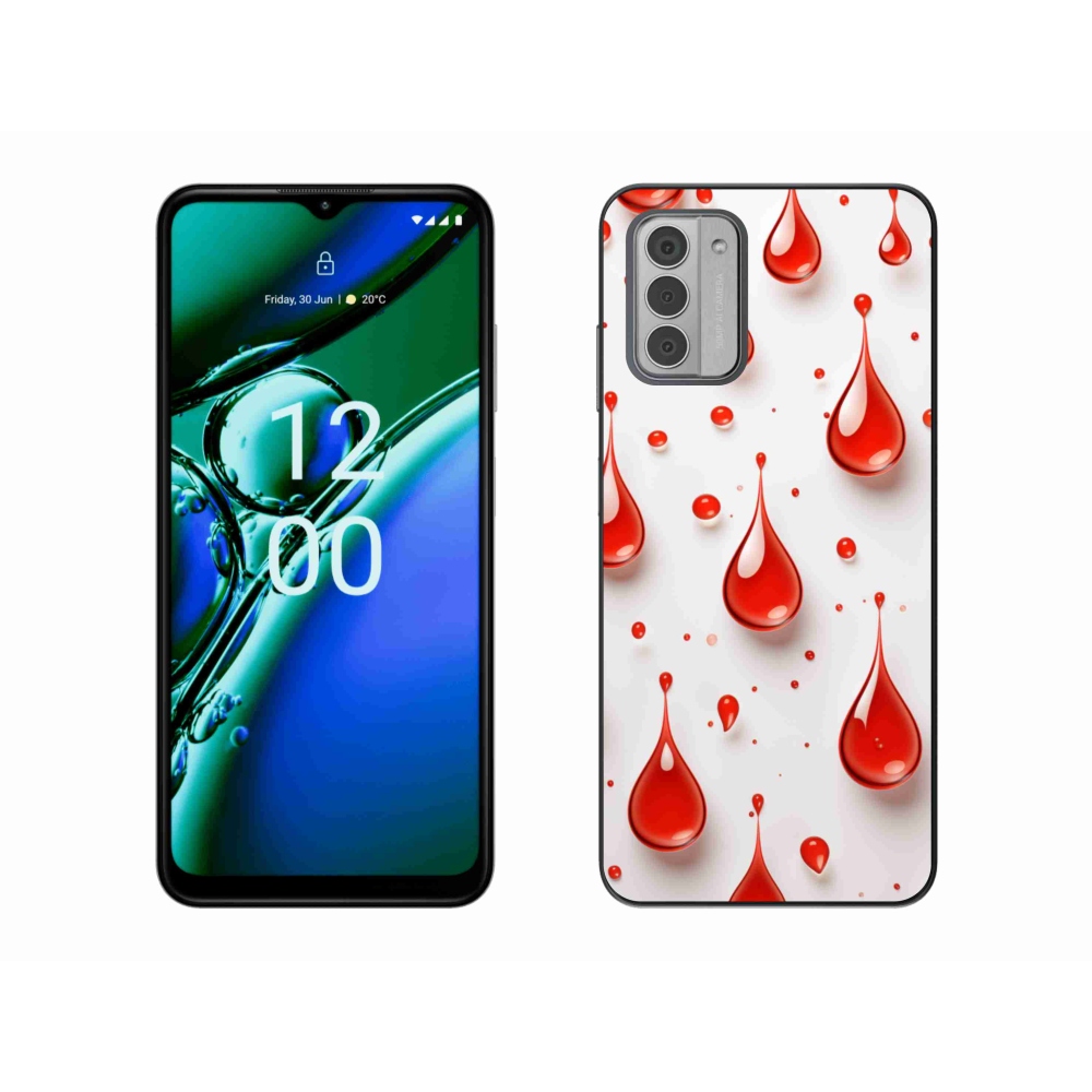 Zselés tok mmCase a Nokia G42 készülékhez - piros cseppek
