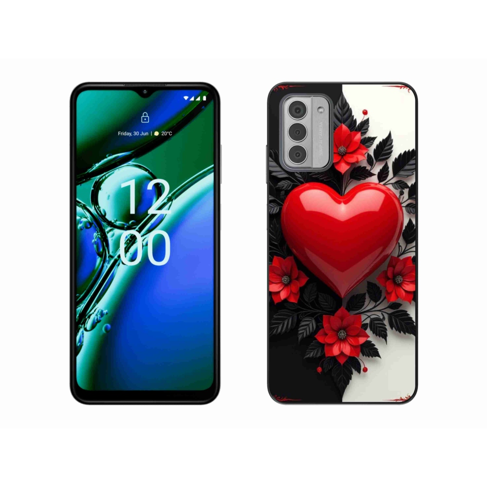 Zselés borítás mmCase a Nokia G42 készülékhez - piros szív