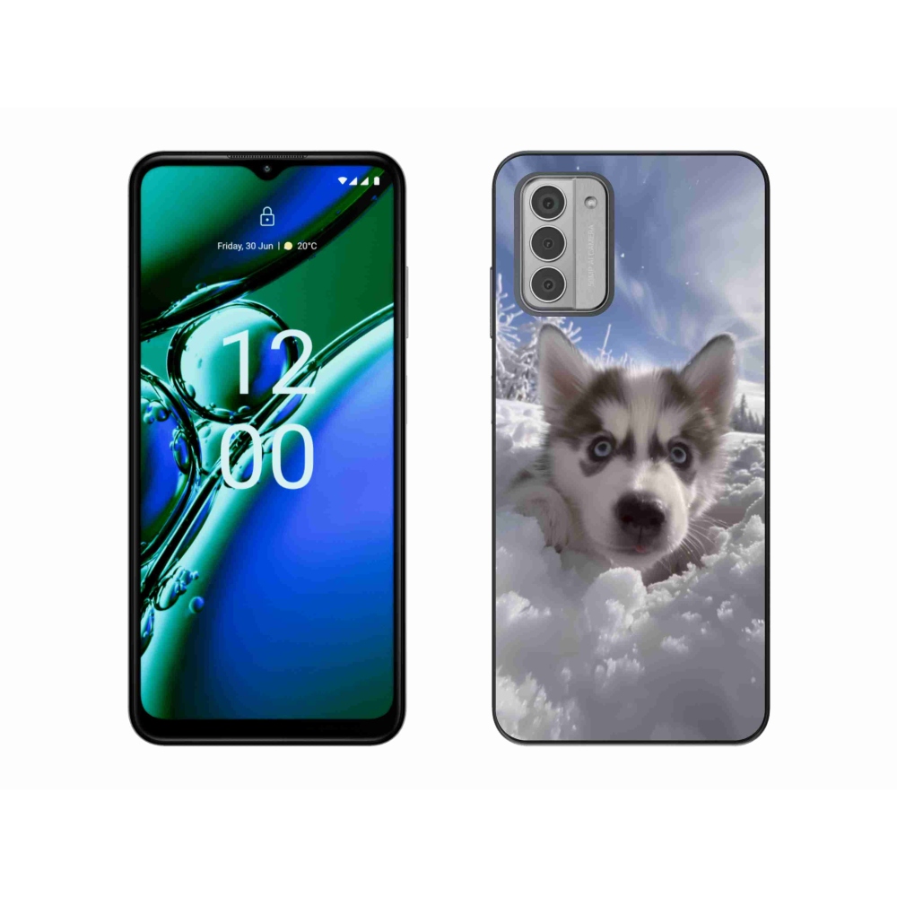 Zselés borítás mmCase a Nokia G42-hez - husky a hóban