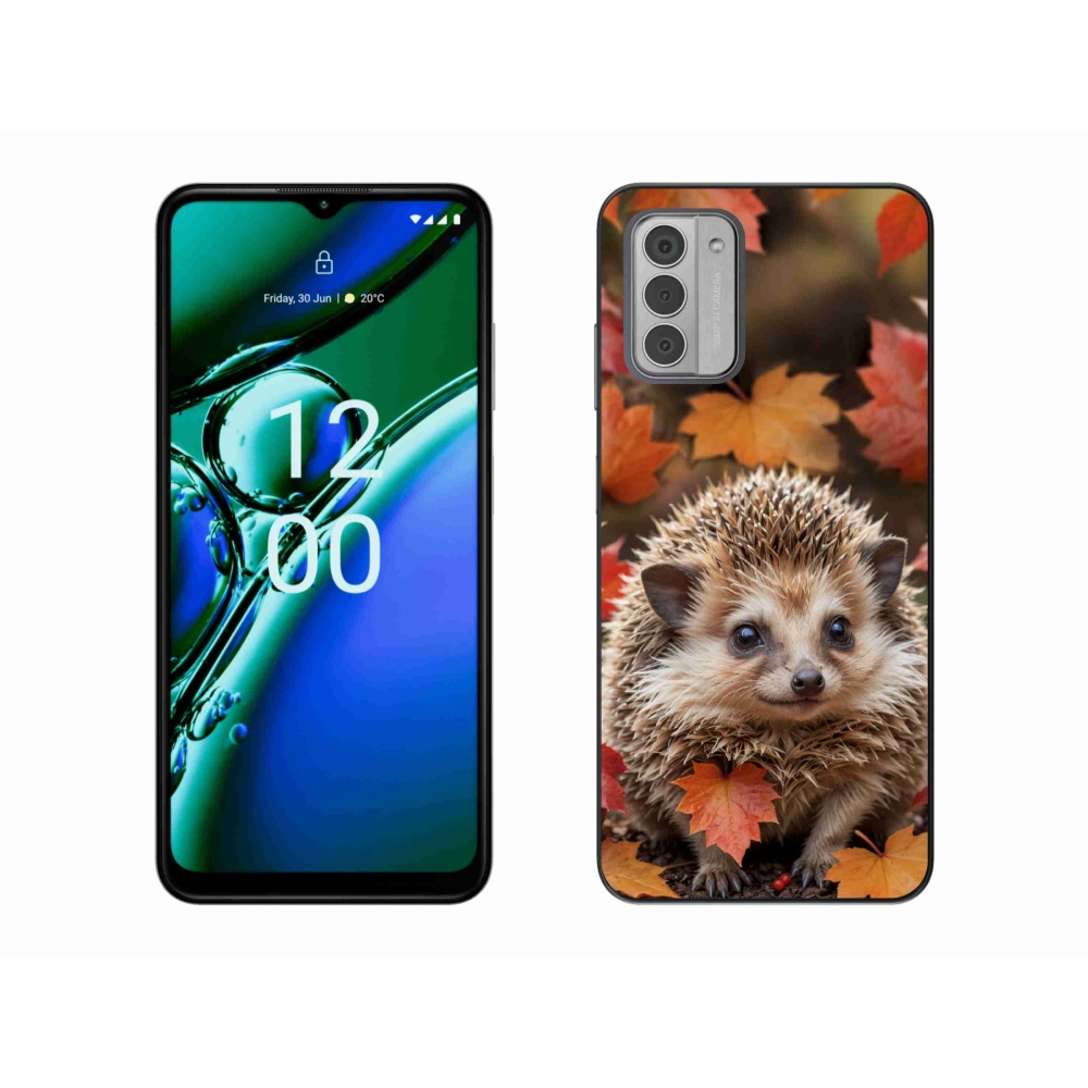 mmCase gélhuzat a Nokia G42-hez – sündisznó a levelek között