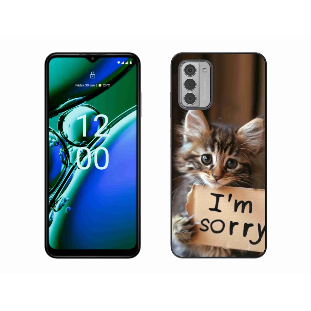 Zselés borítás mmCase a Nokia G42 készülékhez - macska bocsánatkérése