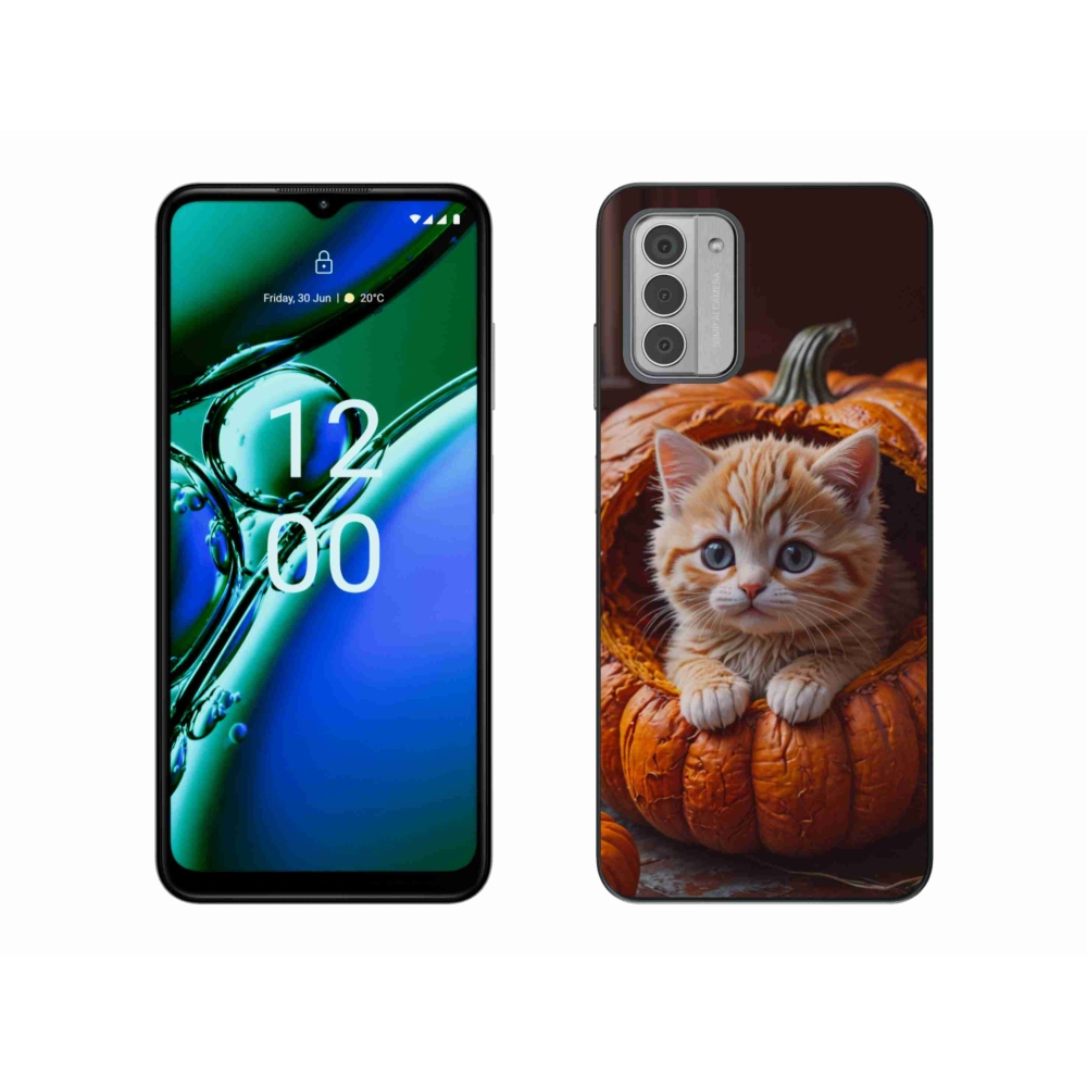 Zselés borítás mmCase a Nokia G42 készülékhez - cica és tök 2