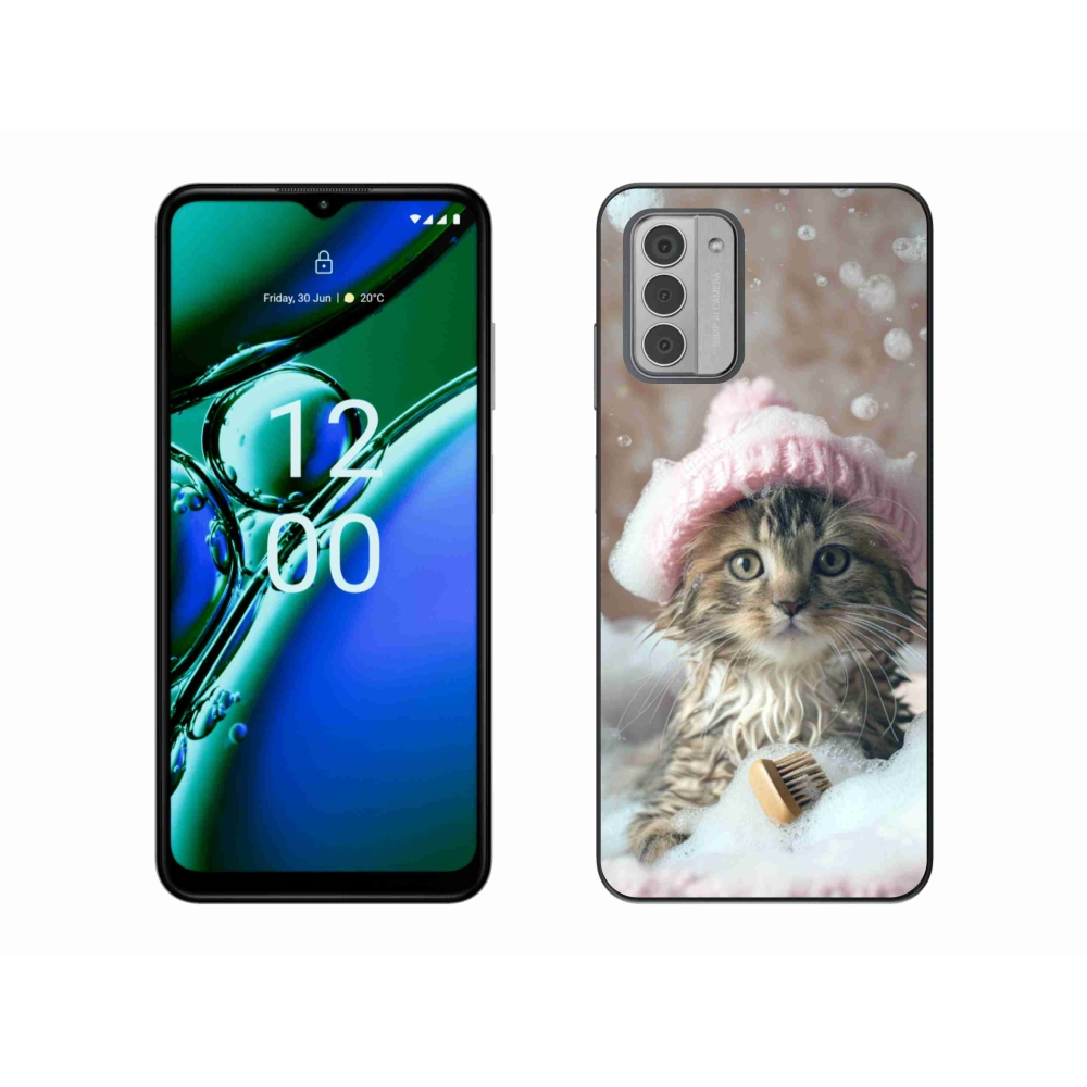 Zselés borítás mmCase a Nokia G42-hez - cica és fürdő