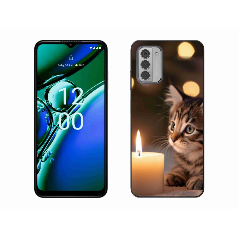 Zselés borítás mmCase a Nokia G42 készülékhez - cica és gyertya