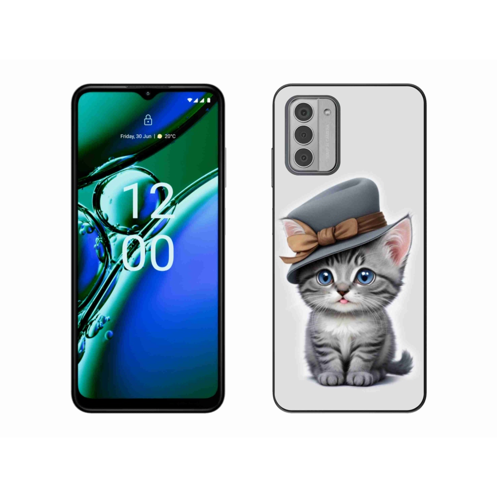 Zselés borítás mmCase a Nokia G42 készülékhez - cica sapkával