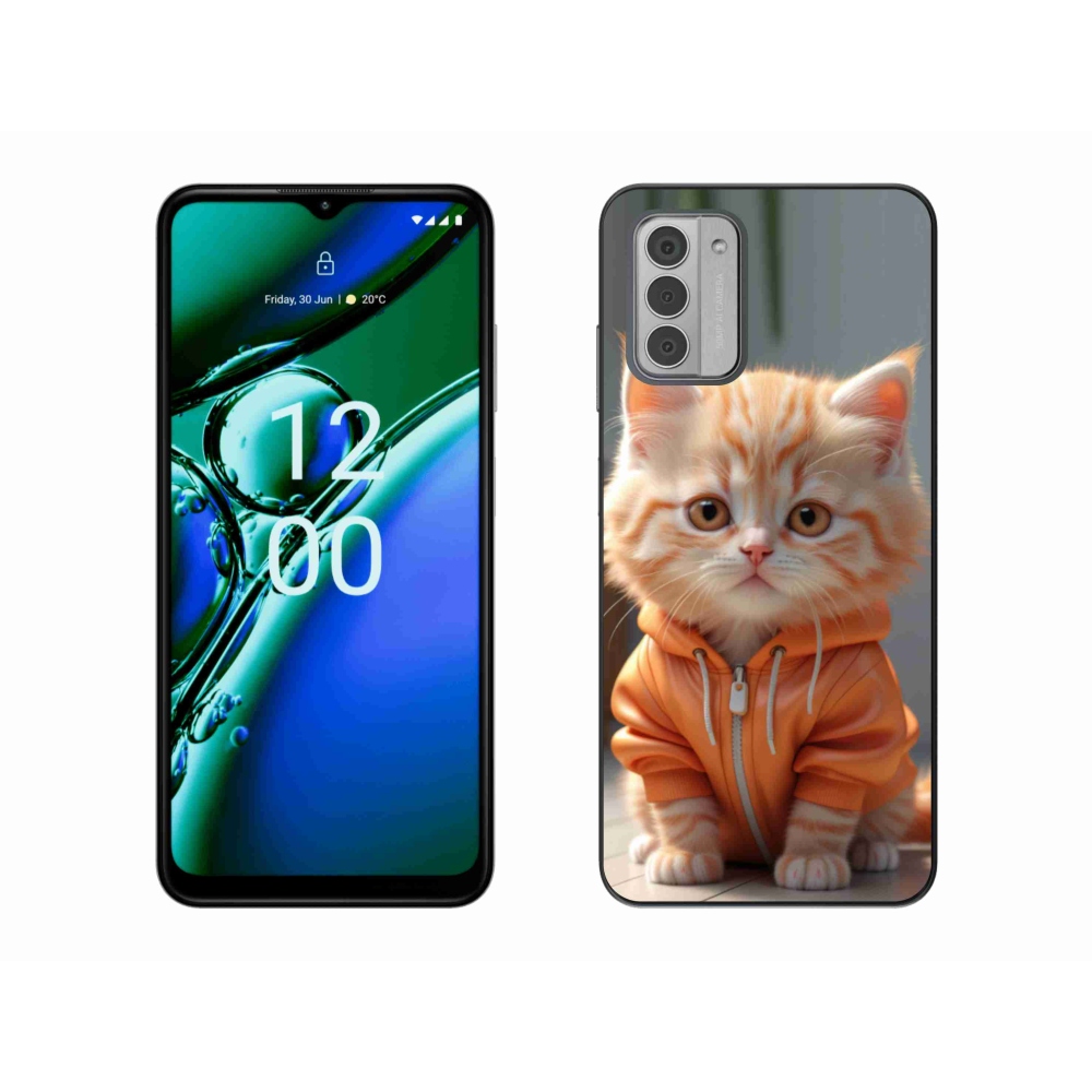 Zselés borítás mmCase a Nokia G42-hez - cica melegítőben