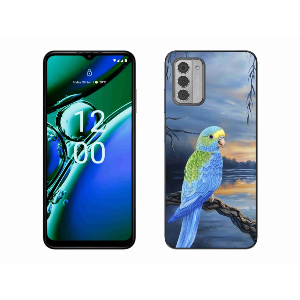Zselés tok mmCase a Nokia G42 készülékhez - kék papagáj