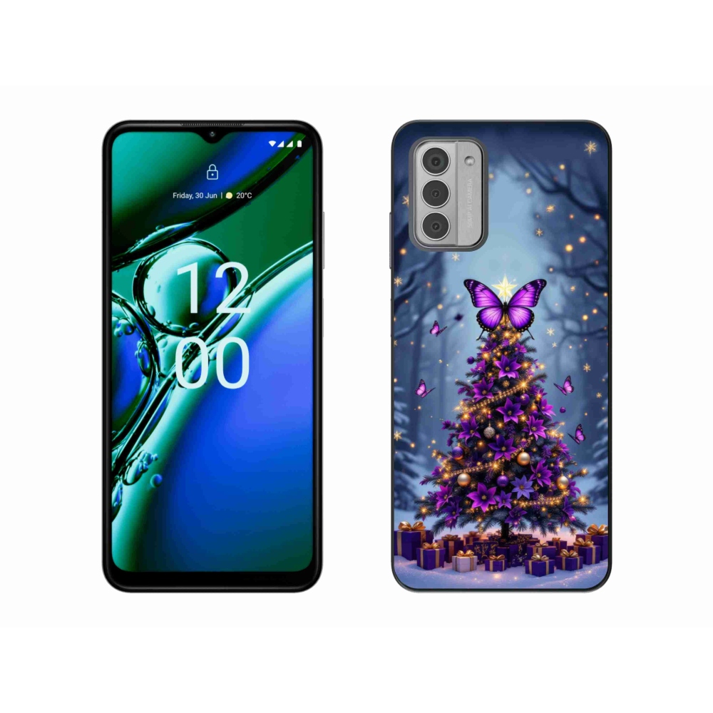 mmCase gél tok a Nokia G42-hez – pillangós karácsonyfa