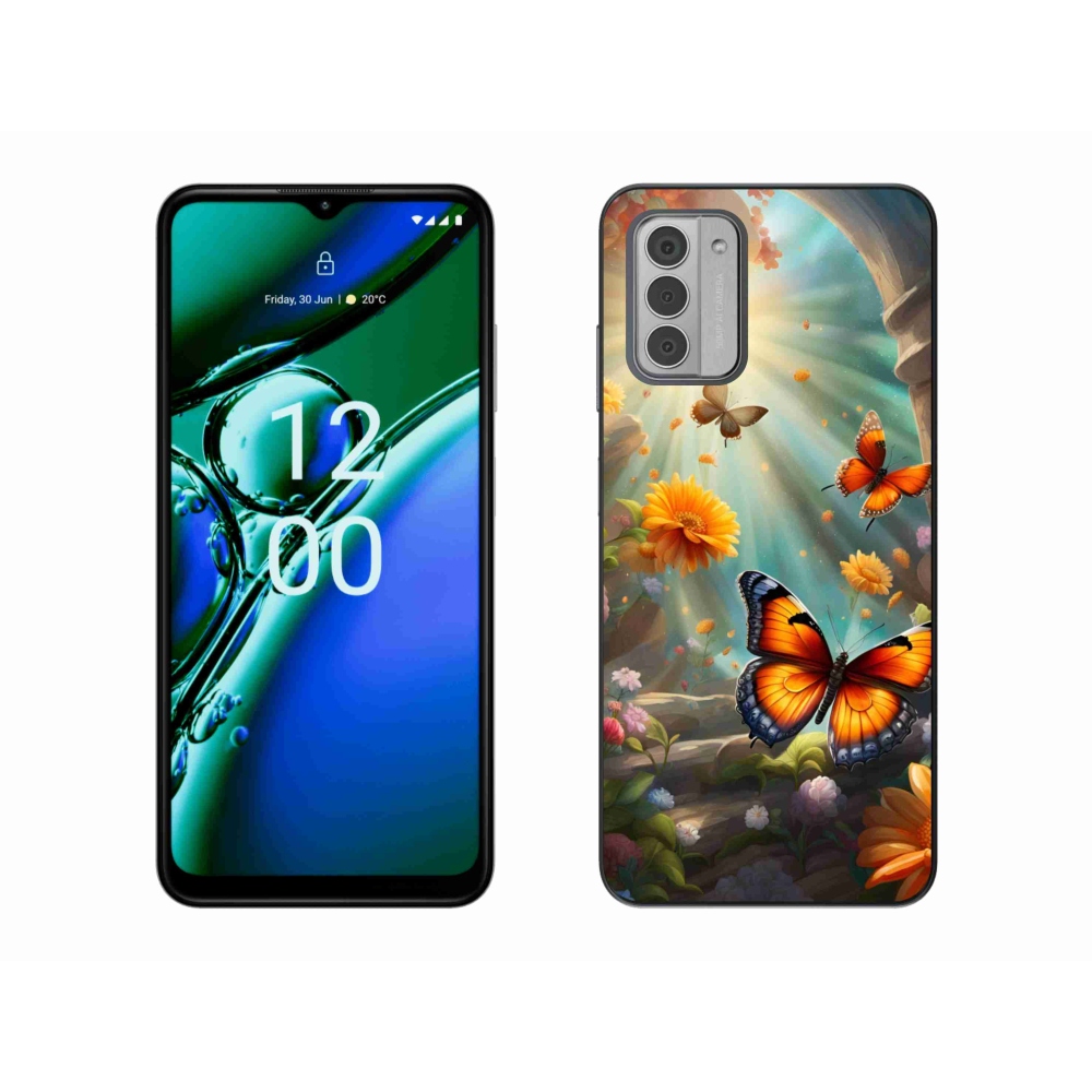 Zselés borítás mmCase a Nokia G42 készülékhez - pillangókert 2