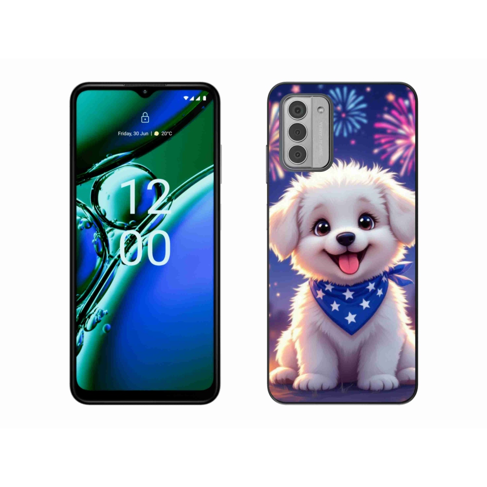 Zselés borítás mmCase a Nokia G42 készülékhez - ünnepi kölyökkutyakölyök