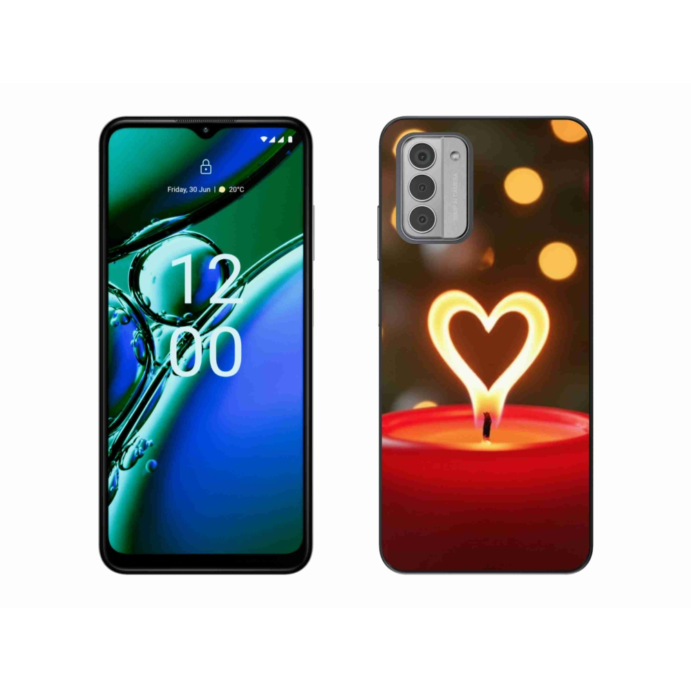 Zselés borítás mmCase a Nokia G42 készülékhez - lángoló szíve