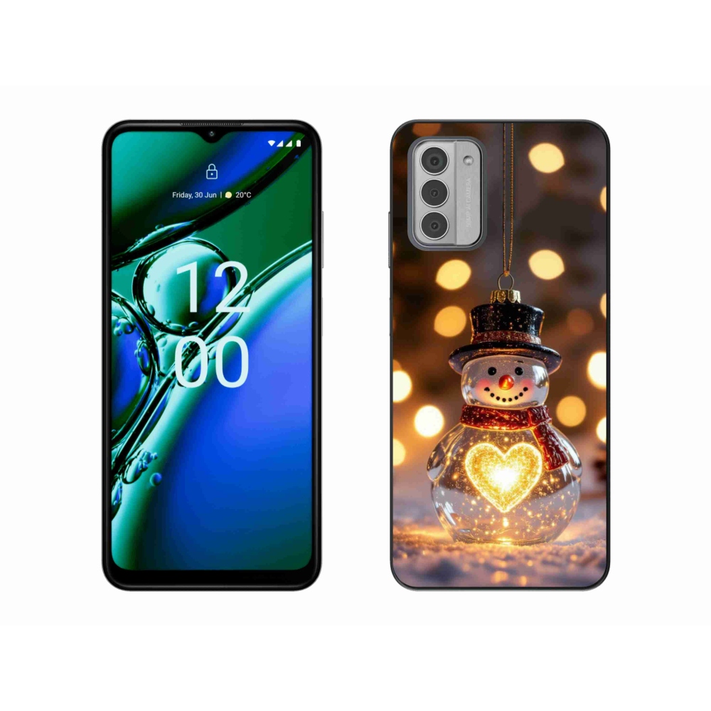 mmCase gél tok a Nokia G42-hez – világító karácsonyi hóember