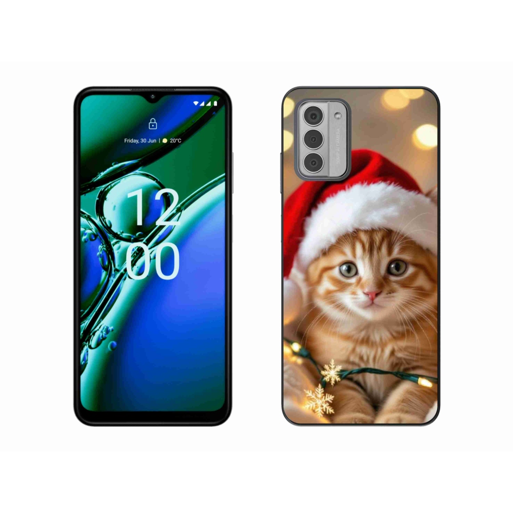 Zselés borítás mmCase a Nokia G42 készülékhez - Karácsonyi cica