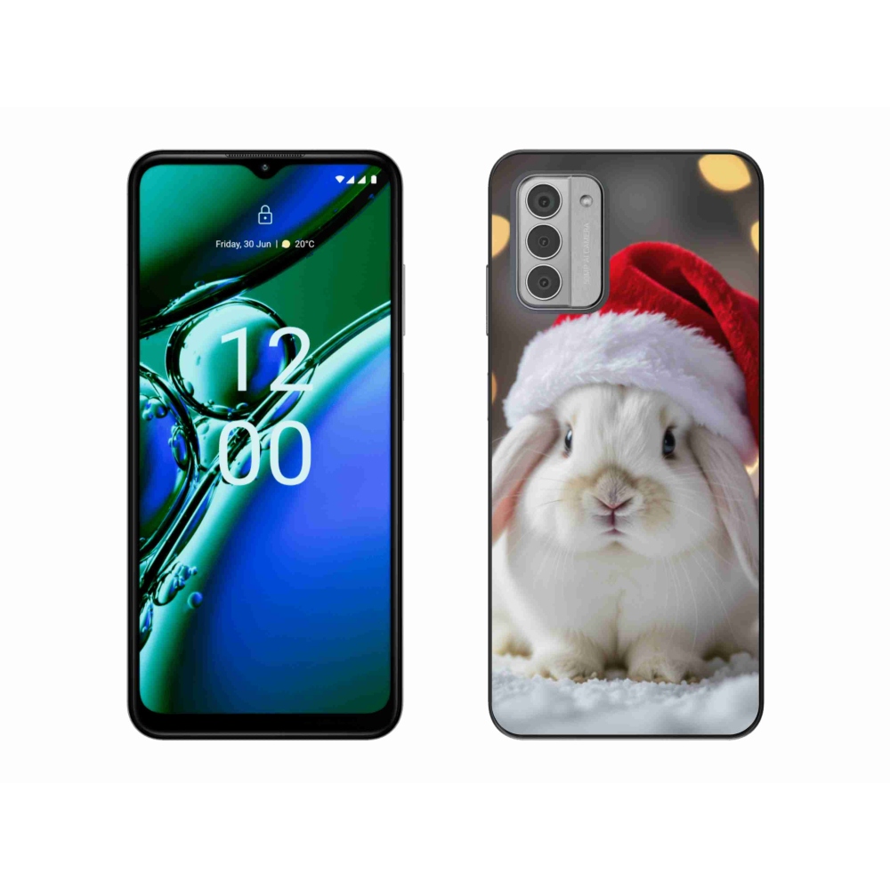 Zselés borítás mmCase a Nokia G42 készülékhez - Karácsonyi nyúl
