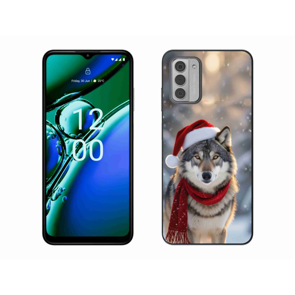 Zselés borítás mmCase a Nokia G42 készülékhez - Karácsonyi farkas