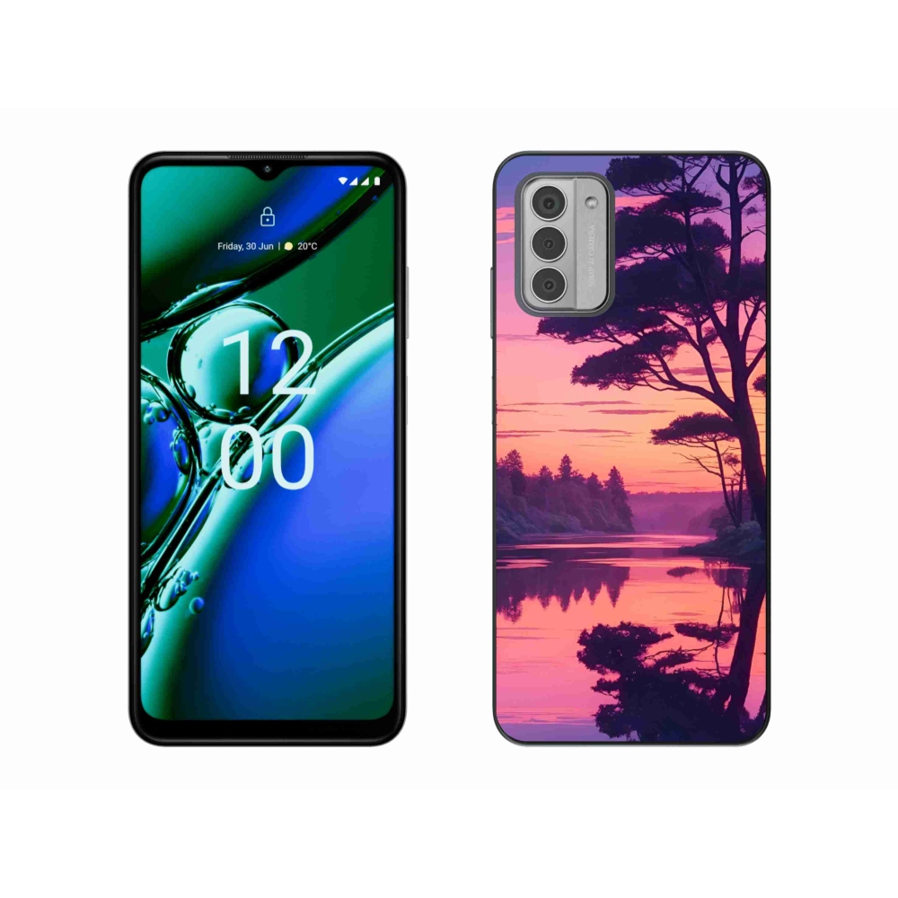Zselés borítás mmCase a Nokia G42 készülékhez - naplemente a tó felett