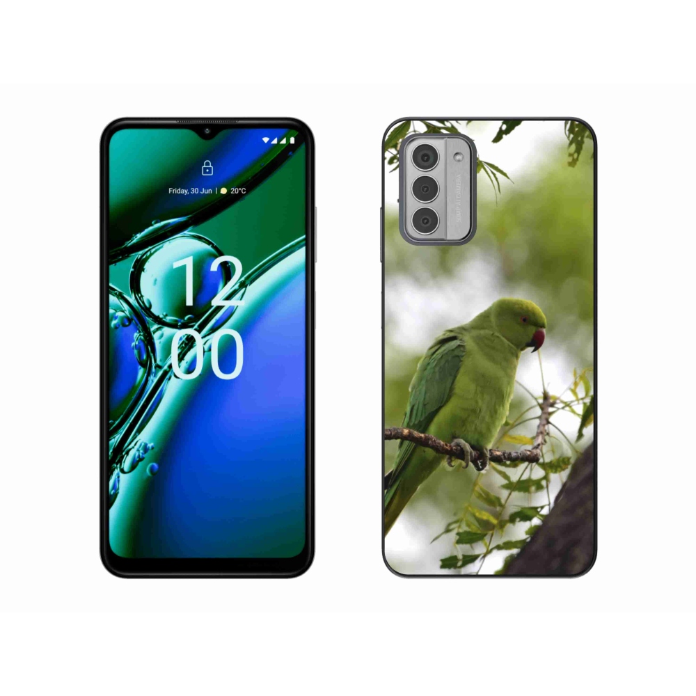 Zselés tok mmCase a Nokia G42 készülékhez - zöld papagáj