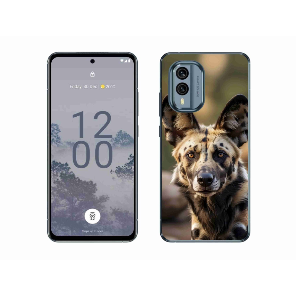 mmCase gélhuzat a Nokia X30 5G-hez – afrikai vadkutya