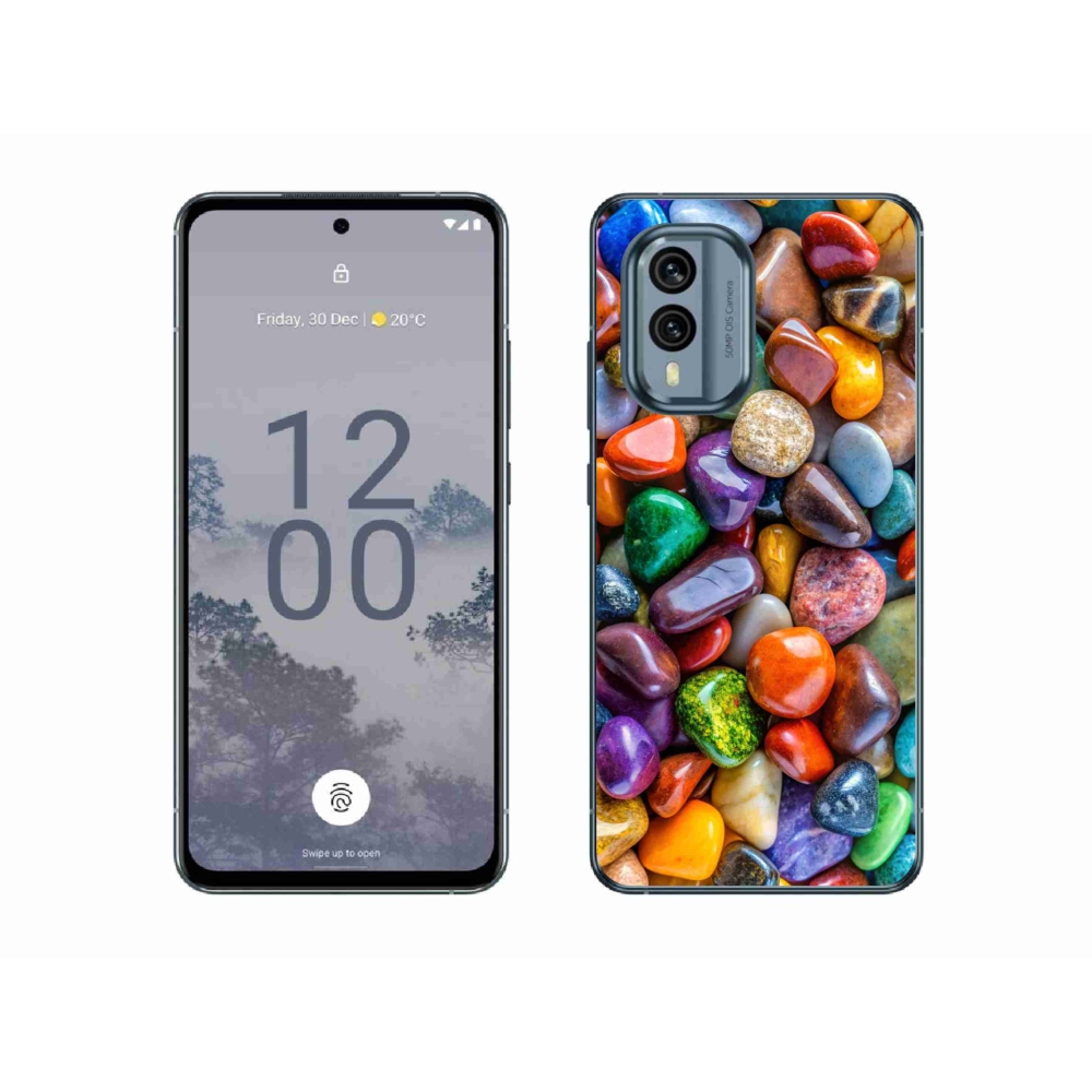 Zselés borítás mmCase a Nokia X30 5G készülékhez - színes strasszkövek
