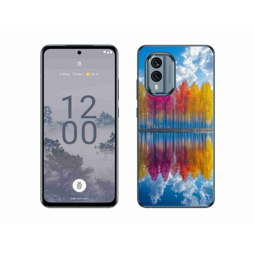 Zselés borítás mmCase a Nokia X30 5G készülékhez - színes fák