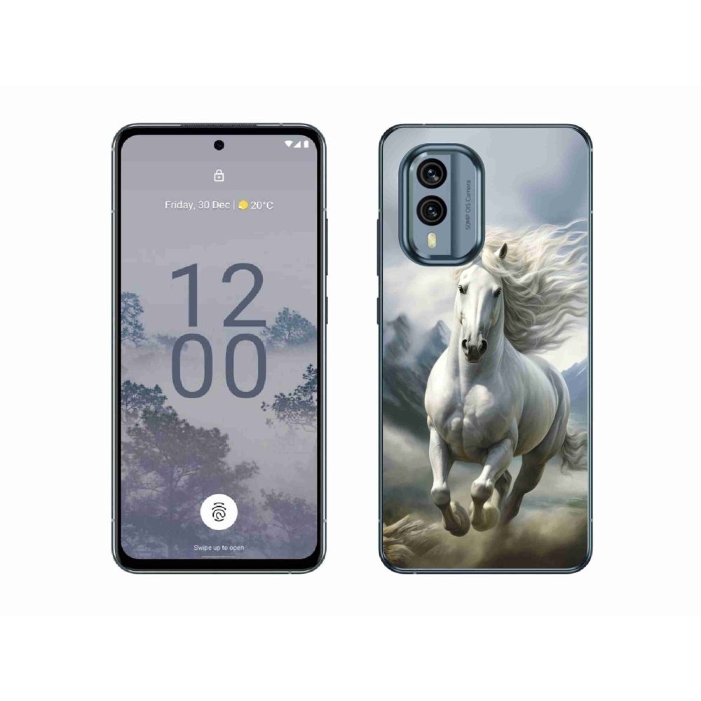 mmCase gél tok a Nokia X30 5G-hez – futó fehér ló 3