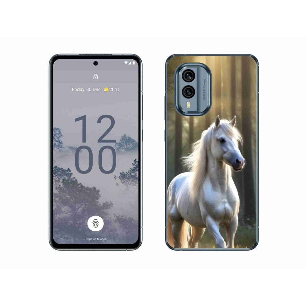 Zselés borítás mmCase a Nokia X30 5G készülékhez - fehér ló 3