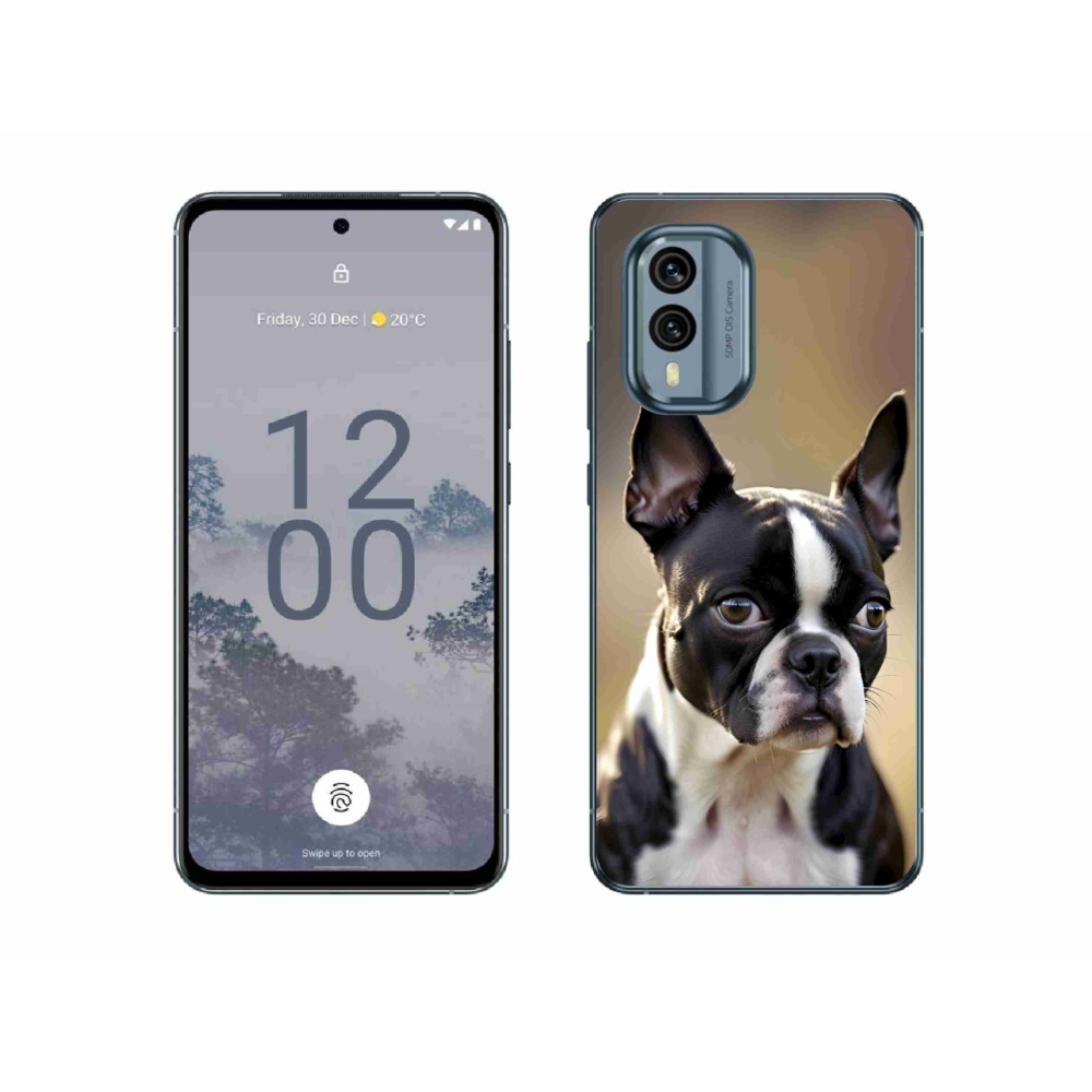 mmCase gél tok a Nokia X30 5G-hez – bostoni terrier